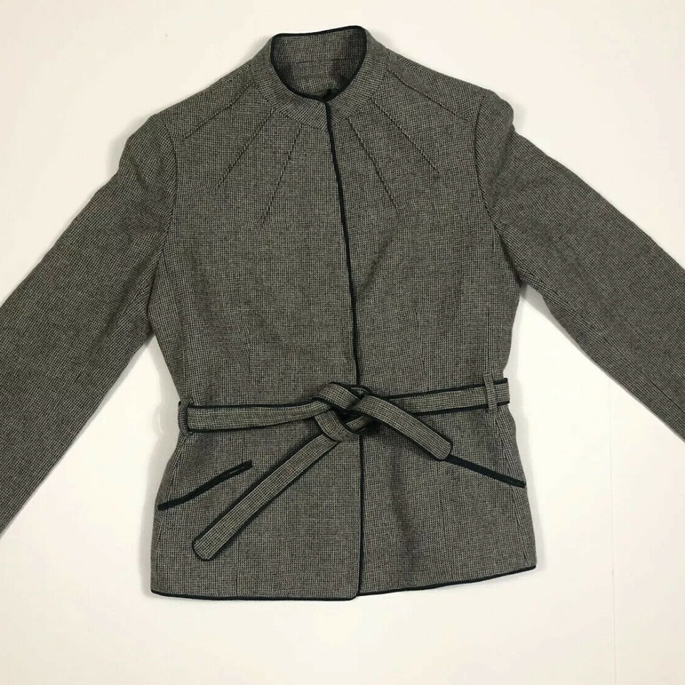 VTG Devon Hall by Robert Paul Tabah size 8 Jacket Blazer Wool Tweed Gray